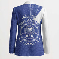 Queen Salote College 100th Anniversary Personalized Blazer Est 1926 Kolisi Fefine Tongan Ngatu Pattern