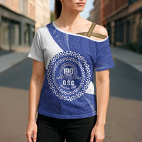 Queen Salote College 100th Anniversary Personalized Cross Shoulder Shirt Est 1926 Kolisi Fefine Tongan Ngatu Pattern LT14 - Polynesian Pride