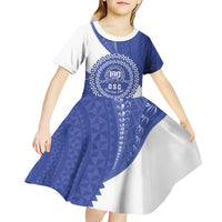 Queen Salote College 100th Anniversary Personalized Kid Short Sleeve Dress Est 1926 Kolisi Fefine Tongan Ngatu Pattern LT14 - Polynesian Pride