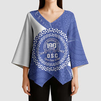 Queen Salote College 100th Anniversary Personalized Kimono Sleeve Blouse Est 1926 Kolisi Fefine Tongan Ngatu Pattern LT14 - Polynesian Pride