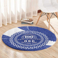 Queen Salote College 100th Anniversary Personalized Round Carpet Est 1926 Kolisi Fefine Tongan Ngatu Pattern
