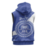 Queen Salote College 100th Anniversary Personalized Sleeveless Hoodie Est 1926 Kolisi Fefine Tongan Ngatu Pattern LT14 - Polynesian Pride