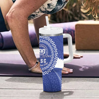 Queen Salote College 100th Anniversary Tumbler With Handle Est 1926 Kolisi Fefine Tongan Ngatu Pattern LT14 - Polynesian Pride