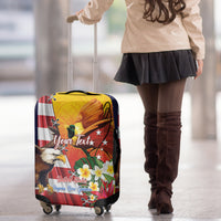 Personalised United States And Papua New Guinea Luggage Cover USA Eagle With PNG Bird Of Paradise