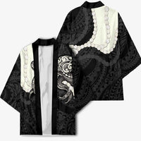Black Polynesia Tribal Octopus Tattoo Kimono Pikake Lei Polynesian Pattern LT14 - Polynesian Pride