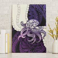 Purple Galaxy Polynesia Tribal Octopus Tattoo Canvas Wall Art Pikake Lei Polynesian Pattern