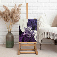 Purple Galaxy Polynesia Tribal Octopus Tattoo Canvas Wall Art Pikake Lei Polynesian Pattern