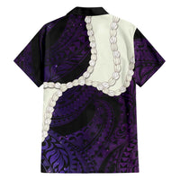 Purple Galaxy Polynesia Tribal Octopus Tattoo Family Matching Short Sleeve Bodycon Dress and Hawaiian Shirt Pikake Lei Polynesian Pattern LT14 - Polynesian Pride