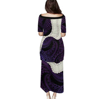 Purple Galaxy Polynesia Tribal Octopus Tattoo Puletasi Pikake Lei Polynesian Pattern LT14 - Polynesian Pride