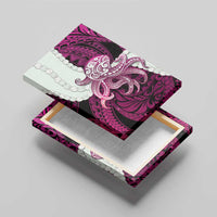 Pink Galaxy Polynesia Tribal Octopus Tattoo Canvas Wall Art Pikake Lei Polynesian Pattern