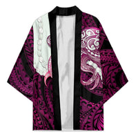 Pink Galaxy Polynesia Tribal Octopus Tattoo Kimono Pikake Lei Polynesian Pattern