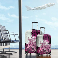 Pink Galaxy Polynesia Tribal Octopus Tattoo Luggage Cover Pikake Lei Polynesian Pattern