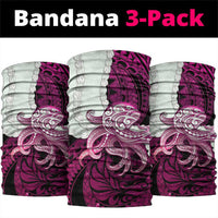 Pink Galaxy Polynesia Tribal Octopus Tattoo Neck Gaiter Pikake Lei Polynesian Pattern
