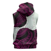 Pink Galaxy Polynesia Tribal Octopus Tattoo Sleeveless Hoodie Pikake Lei Polynesian Pattern LT14 - Polynesian Pride