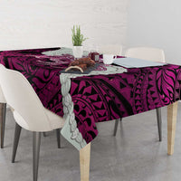Pink Galaxy Polynesia Tribal Octopus Tattoo Tablecloth Pikake Lei Polynesian Pattern LT14 - Polynesian Pride
