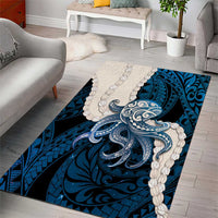 Blue Galaxy Polynesia Tribal Octopus Tattoo Area Rug Pikake Lei Polynesian Pattern LT14 - Polynesian Pride