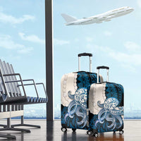 Blue Galaxy Polynesia Tribal Octopus Tattoo Luggage Cover Pikake Lei Polynesian Pattern