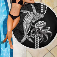 Kanaloa Aloha Hawaii Beach Blanket Humpback Whale Octopus Tattoo Kakau Pattern LT14 - Polynesian Pride