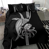 Kanaloa Aloha Hawaii Bedding Set Humpback Whale Octopus Tattoo Kakau Pattern