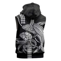 Kanaloa Aloha Hawaii Sleeveless Zip Hoodie Humpback Whale Octopus Tattoo Kakau Pattern LT14 - Polynesian Pride