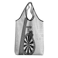 Fiji Darts Grocery Bag Fijian Tapa Pattern - White