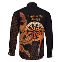 Aloha Hawaii Darts Family Matching Puletasi and Hawaiian Shirt Dart Board With Polynesian Shark - Gold LT14 - Polynesian Pride