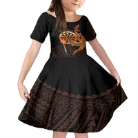 Aloha Hawaii Darts Family Matching Tank Maxi Dress and Hawaiian Shirt Dart Board With Polynesian Shark - Gold