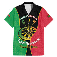 Personalised Vanuatu Darts Family Matching Mermaid Dress and Hawaiian Shirt Happiness Is A Tight Threesome Sand Drawing Art