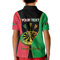 Personalised Vanuatu Darts Kid Polo Shirt Happiness Is A Tight Threesome Sand Drawing Art