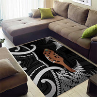 New Zealand Maripi Area Rug Silver Fern Mix Aotearoa Maori Pattern