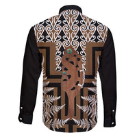 New Zealand Family Matching Short Sleeve Bodycon Dress and Hawaiian Shirt Maori Maripi Knife With Poutama Art LT14 - Polynesian Pride