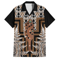 New Zealand Hawaiian Shirt Maori Maripi Knife With Poutama Art LT14 Brown - Polynesian Pride