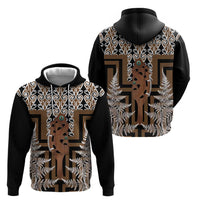 New Zealand Zip Hoodie Maori Maripi Knife With Poutama Art