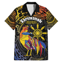 Philippines Sarimanok Family Matching Mermaid Dress and Hawaiian Shirt Papanok Legendary Bird Okir Polynesian Pattern