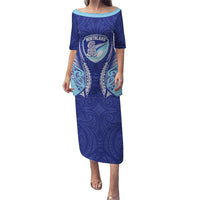 Northland 2026 Rugby Custom Family Matching Puletasi and Hawaiian Shirt NZ Maori Silver Fern LT14 Mom's Dress Blue - Polynesian Pride