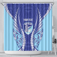 Northland 2026 Rugby Custom Shower Curtain NZ Maori Silver Fern