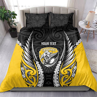 Taranaki 2026 Rugby Custom Bedding Set NZ Maori Silver Fern LT14 - Polynesian Pride