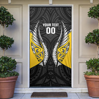 Taranaki 2026 Rugby Custom Door Cover NZ Maori Silver Fern