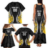 Taranaki 2026 Rugby Custom Family Matching Tank Maxi Dress and Hawaiian Shirt NZ Maori Silver Fern LT14 - Polynesian Pride