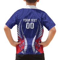Tasman Bay 2026 Rugby Custom Family Matching Tank Maxi Dress and Hawaiian Shirt NZ Maori Silver Fern LT14 - Polynesian Pride