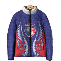 Tasman Bay 2026 Rugby Custom Padded Jacket NZ Maori Silver Fern