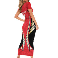 Waikato 2026 Rugby Custom Short Sleeve Bodycon Dress NZ Maori Silver Fern