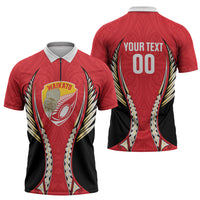 Waikato 2026 Rugby Custom Zipper Polo Shirt NZ Maori Silver Fern