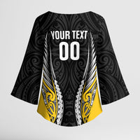 Wellington 2026 Rugby Custom Kimono Sleeve Blouse NZ Maori Silver Fern