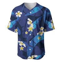 Teal Purple Banana Leaf Hawaii Baseball Jersey Lau Maia Plumeria Tropical Summer Vibes
