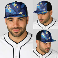 Teal Purple Banana Leaf Hawaii Baseball Net Cap Lau Maia Plumeria Tropical Summer Vibes