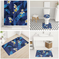 Teal Purple Banana Leaf Hawaii Bathroom Set Lau Maia Plumeria Tropical Summer Vibes