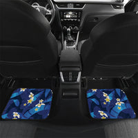 Teal Purple Banana Leaf Hawaii Car Mats Lau Maia Plumeria Tropical Summer Vibes