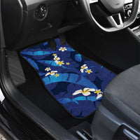 Teal Purple Banana Leaf Hawaii Car Mats Lau Maia Plumeria Tropical Summer Vibes