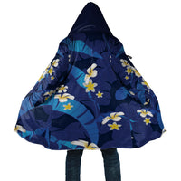 Teal Purple Banana Leaf Hawaii Cloak Lau Maia Plumeria Tropical Summer Vibes